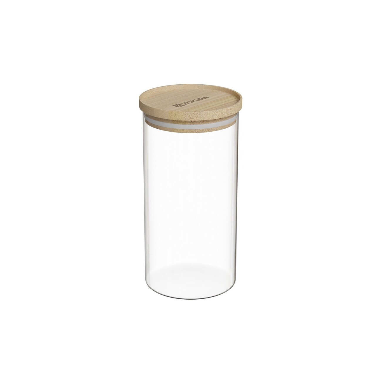 Recipient sticla, Ø7cm, 350ml, Cu capac din bambus - Zokura - imagine 4